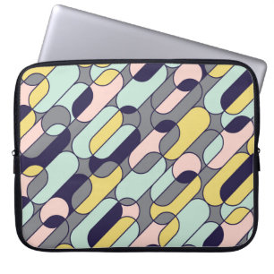 Blassfarben Geometrie: Retro-Muster Laptopschutzhülle