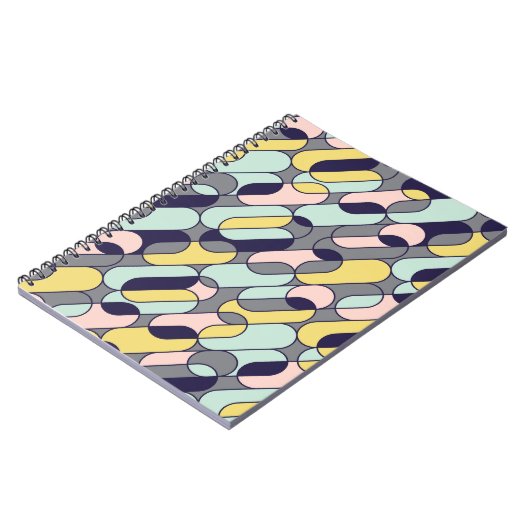 Blassfarben Geometrie: Retro-Muster Notizblock (Linke Seite)