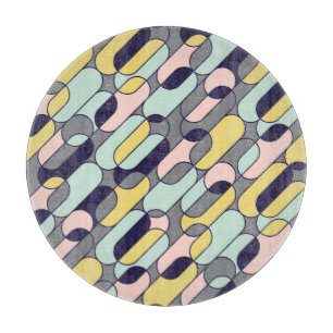 Blassfarben Geometrie: Retro-Muster Schneidebrett