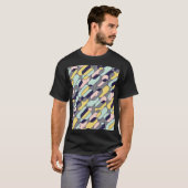 Blassfarben Geometrie: Retro-Muster T-Shirt (Vorne ganz)