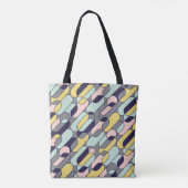 Blassfarben Geometrie: Retro-Muster Tasche (Rückseite)