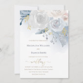 Blassfarbene Blume | Hochzeit Einladung (Vorderseite)