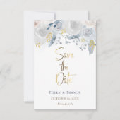 Blassfarbene Blume Save the Date Einladung (Vorderseite)