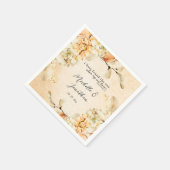 Blassfarbene Herbstblütenhochzeit Serviette (Ecke)