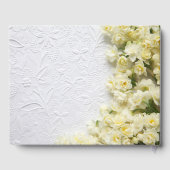 Blassfarbene Narzissen Blume zur Textur Gästebuch (Rückseite)