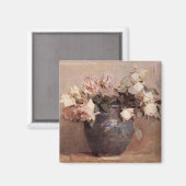 Blassfarbene Rose - Magnet (Vorderseite/Rückseite)