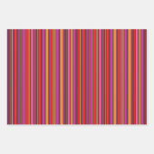 Blassfarbene Streifen Geschenkpapier Set (Vorderseite 2)