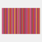 Blassfarbene Streifen Geschenkpapier Set (Vorderseite)