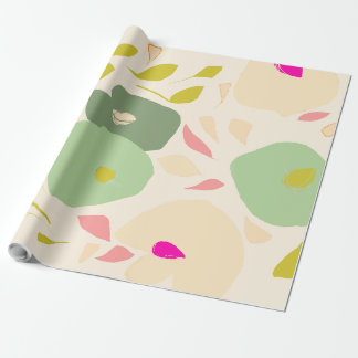 Blassfarbenes botanisches Wrapping Paper Geschenkpapier