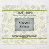 Blassgelb-graue einfache Kräutervorlage Alkoholflaschenetikett (Einzelnes Label)