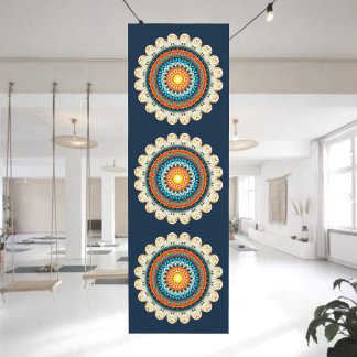 Blassgelb-orangefarbene Mandala-Yogamatte Yogamatte