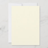 Blassgelbe Bemalte Hochzeit Einladung (Rückseite)