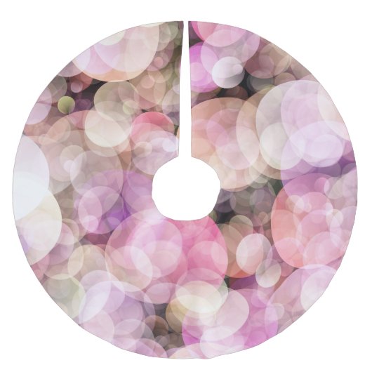 Blassgelbe Blasen: Elegantes Dekor Polyester Weihnachtsbaumdecke (Vorderseite)