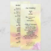 Blassgelbe Cattleya Orchids Hochzeitsprogramm Programm (Vorne/Hinten)