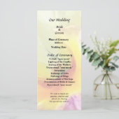 Blassgelbe Cattleya Orchids Hochzeitsprogramm Programm (Stehend Vorderseite)