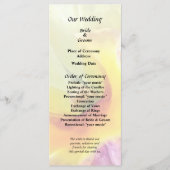 Blassgelbe Cattleya Orchids Hochzeitsprogramm Programm (Vorderseite)