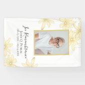 Blassgelbe Daisy-Blume Feiern des Lebens Banner (Horizontal)