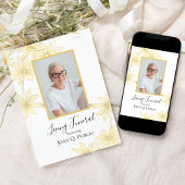 Blassgelbe Daisy-Blume Leben Beerdigung Party Einladung