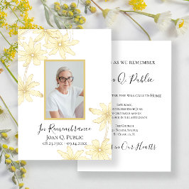 Blassgelbe Daisy-Blume Todesanfang Einladung