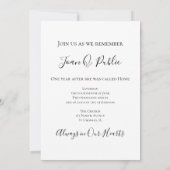 Blassgelbe Daisy-Blume Todesanfang Einladung (Rückseite)