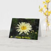 Blassgelbe Dämmerung, glücklicher Geburtstag Karte (Gelbe Blume)