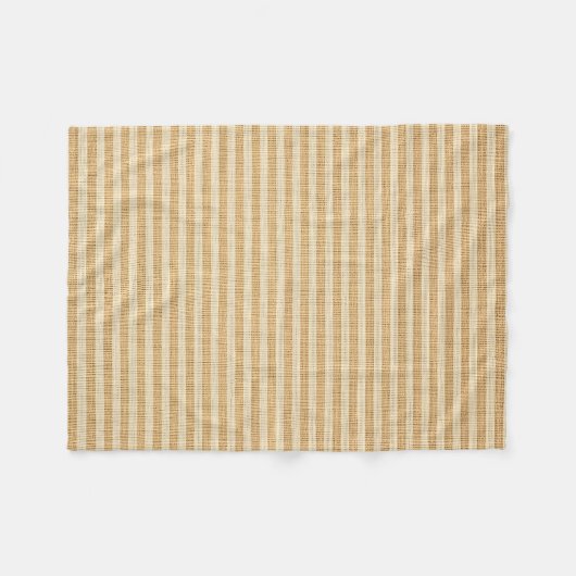 Blassgelbe gestreifte Stoffmuster Fleecedecke (Vorderseite (Horizontal))
