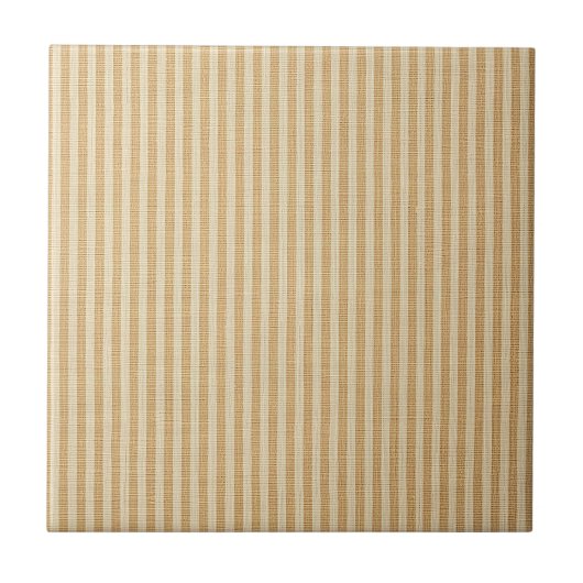 Blassgelbe gestreifte Stoffmuster Fliese (Vorderseite)