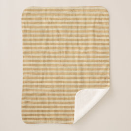 Blassgelbe gestreifte Stoffmuster Sherpadecke