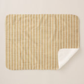 Blassgelbe gestreifte Stoffmuster Sherpadecke (Vorderseite (Horizontal))
