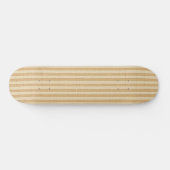 Blassgelbe gestreifte Stoffmuster Skateboard (Horizontal)