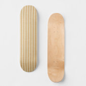 Blassgelbe gestreifte Stoffmuster Skateboard (Vorderseite)