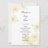 Blassgelbe Hochzeit Einladung (Vorderseite)