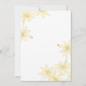 Blassgelbe Hochzeiten speichern das Datum Save The Date (Rückseite)