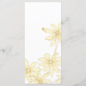 Blassgelbe Hochzeitsprogramme Programm (Rückseite)