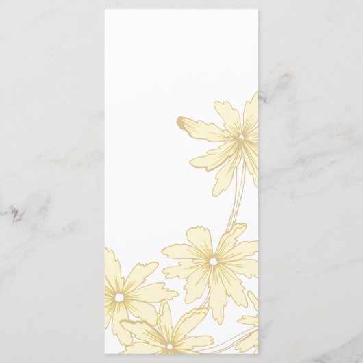 Blassgelbe Hochzeitsprogramme Programm (Rückseite)