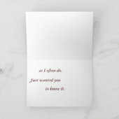 Blassgelbe Rose: Denken Sie an Sie, von Ihnen Karte (Innenseite)