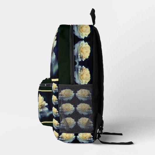 Blassgelbe Rose im Blutspiegel Personalisiert Bedruckter Rucksack (Rechts)