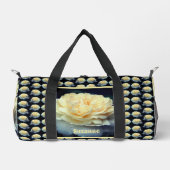 Blassgelbe Rose im Blutspiegel Personalisiert Duffle Bag (Vorderseite)