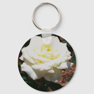 Blassgelbe Rose Schlüsselanhänger