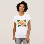 Blassgelbe Rose T-Shirt (Vorne ganz)