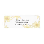 Blassgelbe Rücksendeadressen-Aufkleber (Vorne)