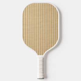 Blassgelbe Streifen Durchwirkter Stoffmuster Pickleball Schläger