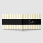 Blassgelbe Streifen Gästebuch (Voll)