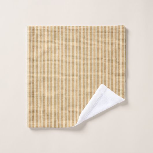 Blassgelbe Streifen, gediegenes Stoffmuster Waschlappen (Waschlappen)