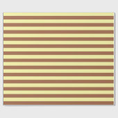 Blassgelbe und braune Streifen Geschenkpapier (Flach)