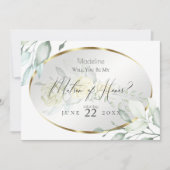 Blassgelbe Wasserfarben Rose Matron of Honour Einladung (Vorderseite)