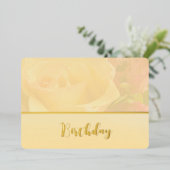 Blassgelber Geburtstag Folieneinladung (Stehend vorne)