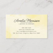 Blassgelber Glitzer Agate Eye Lashes Brows Visitenkarte (Vorderseite)