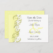 Blassgelber Polka-Dot - Save the Date (Vorne/Hinten)