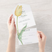 Blassgelber Tulip Solo Modernes No Dinner All In One Einladung (Abreißen)